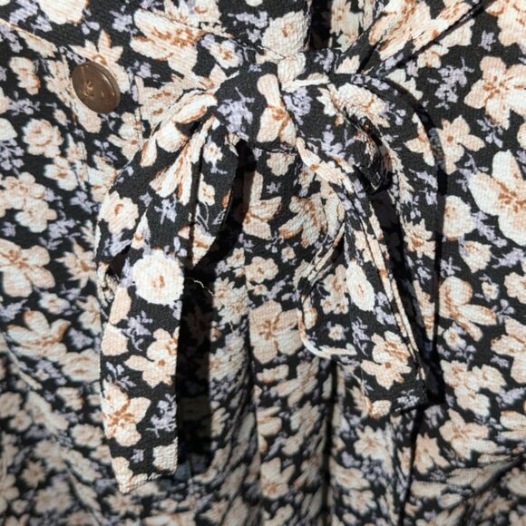 Monteau Los Angeles | Button Down Pockets Floral Sleeveless Midi Dress | Size: L - Picture 5 of 10